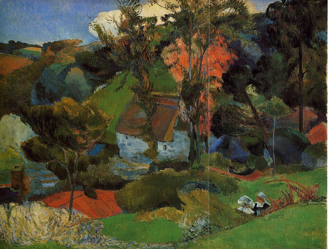 The Aven Running through Pont-Aven - Paul Gauguin Painting